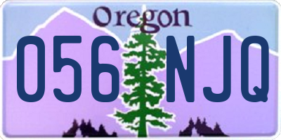 OR license plate 056NJQ