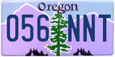 OR license plate 056NNT