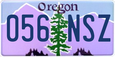 OR license plate 056NSZ