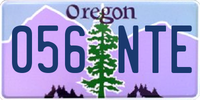 OR license plate 056NTE