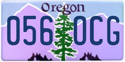 OR license plate 056OCG