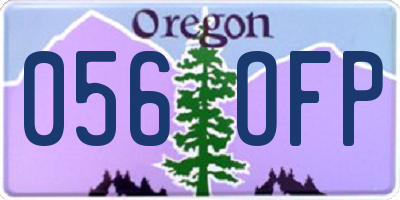 OR license plate 056OFP