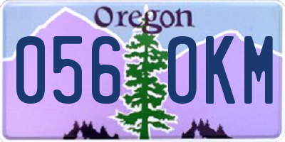 OR license plate 056OKM