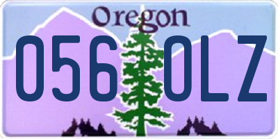 OR license plate 056OLZ