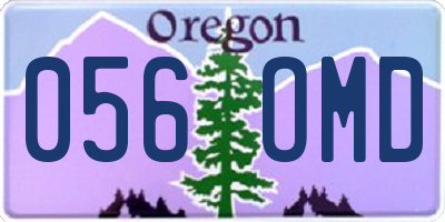 OR license plate 056OMD