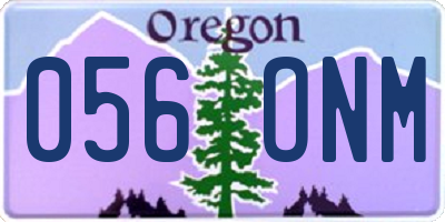 OR license plate 056ONM