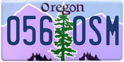 OR license plate 056OSM