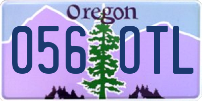 OR license plate 056OTL