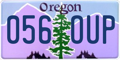 OR license plate 056OUP
