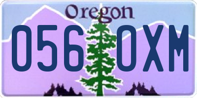 OR license plate 056OXM