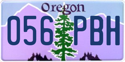 OR license plate 056PBH