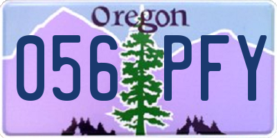OR license plate 056PFY