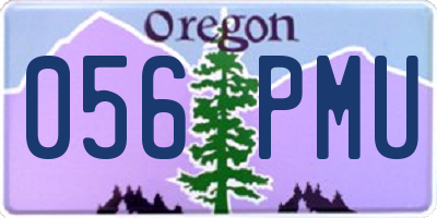 OR license plate 056PMU