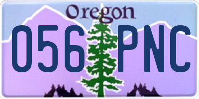 OR license plate 056PNC