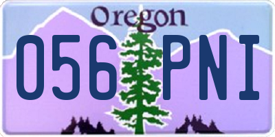OR license plate 056PNI