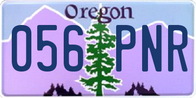 OR license plate 056PNR