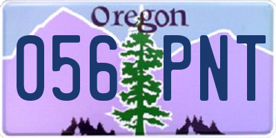 OR license plate 056PNT