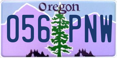 OR license plate 056PNW