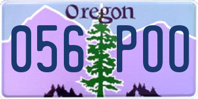 OR license plate 056POO