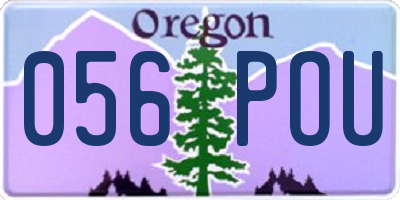 OR license plate 056POU