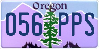 OR license plate 056PPS