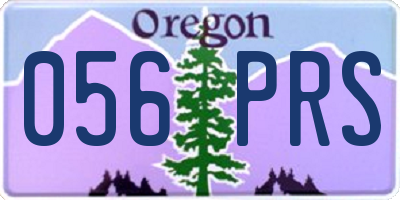 OR license plate 056PRS