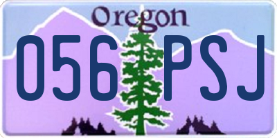 OR license plate 056PSJ