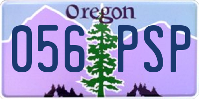 OR license plate 056PSP