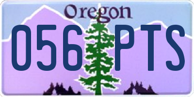 OR license plate 056PTS