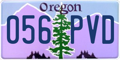OR license plate 056PVD