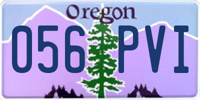 OR license plate 056PVI