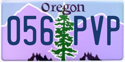 OR license plate 056PVP