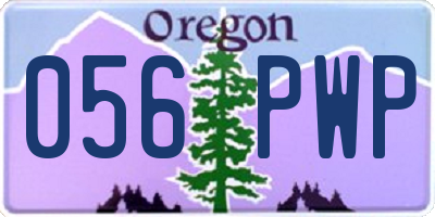 OR license plate 056PWP