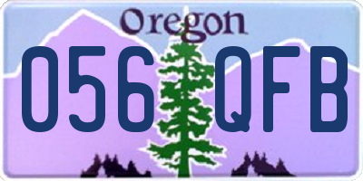OR license plate 056QFB