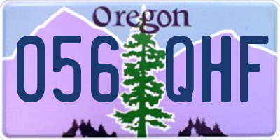 OR license plate 056QHF