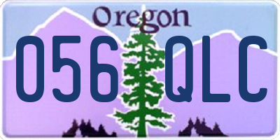 OR license plate 056QLC
