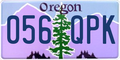 OR license plate 056QPK