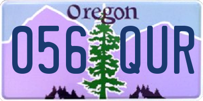 OR license plate 056QUR