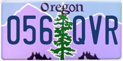 OR license plate 056QVR