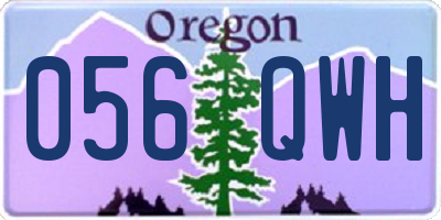 OR license plate 056QWH