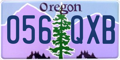 OR license plate 056QXB