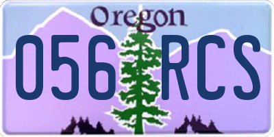 OR license plate 056RCS