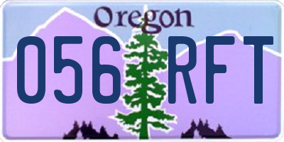 OR license plate 056RFT