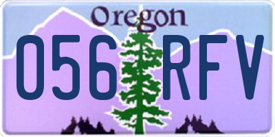 OR license plate 056RFV
