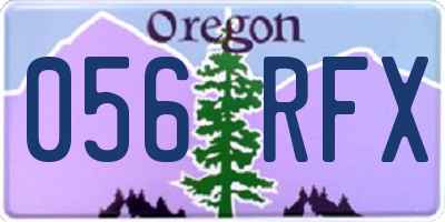 OR license plate 056RFX