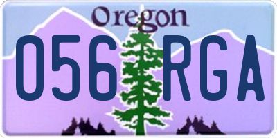 OR license plate 056RGA