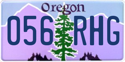 OR license plate 056RHG