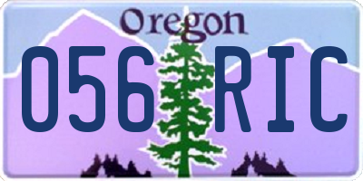 OR license plate 056RIC