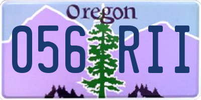 OR license plate 056RII