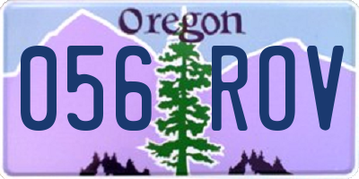 OR license plate 056ROV